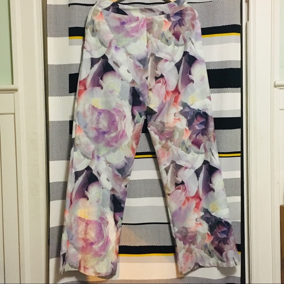 True Violet Floral Print Palazzo Pant (UK12/US8) - Picture 6 of 14